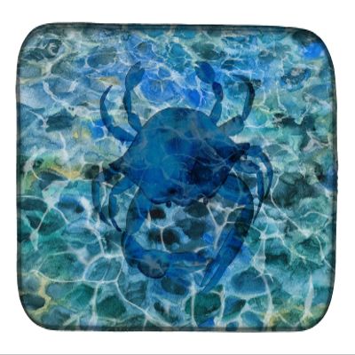 Caroline's Treasures BB5369DDM Blue Crab Under Water Dish Drying Mat Absorbent Dish Drying Mat Pad for Kitchen Counter Dish Drainer Mat for Countertop, 14 x 21", Multicolor