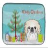 Caroline's Treasures BB1593DDM Christmas Tree and Pekingese Dish Drying Mat Absorbent Dish Drying Mat Pad for Kitchen Counter Dish Drainer Mat for Countertop, 14 x 21", Multicolor view 1