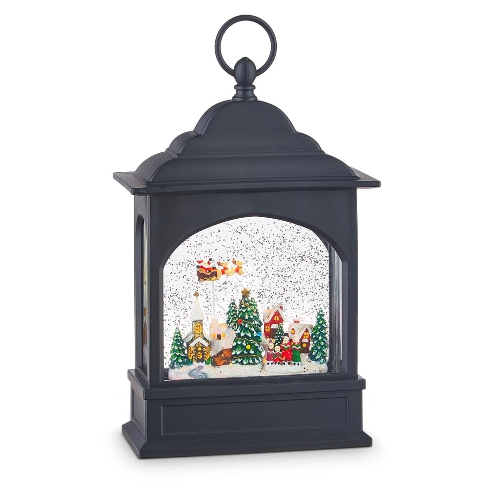 Raz Imports Holiday Water Lanterns 11" Flying Santa Lighted Water Lantern - Premium Christmas Holiday Home Decor