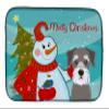 Caroline's Treasures BB1826DDM Snowman with Schnauzer Dish Drying Mat Absorbent Dish Drying Mat Pad for Kitchen Counter Dish Drainer Mat for Countertop, 14 x 21", Multicolor view 1