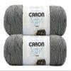 Caron Simply Soft Bulk Buy Tweeds Acrylic Blend Yarn (2-Pack) ~ 5 oz. Skeins (Gray Heather)2 view 1