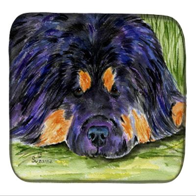 Caroline's Treasures SS8519DDM Tibetan Mastiff Dish Drying Mat Absorbent Dish Drying Mat Pad for Kitchen Counter Dish Drainer Mat for Countertop, 14 x 21", Multicolor