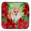 Caroline's Treasures CK1363DDM Pomeranian #2 Poinsettas Dish Drying Mat Absorbent Dish Drying Mat Pad for Kitchen Counter Dish Drainer Mat for Countertop, 14 x 21", Multicolor view 1