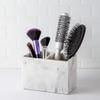 BINO | Multi-Purpose 2 Compartment Organizer - Elegant Makeup Brush & Toothbrush Holder for Bathroom and Vanity | Marble Stylish Accessories for Organization view 3