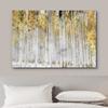 wall26 Canvas Print Wall Art White Birch Tree Forest with Yellow Leaves Nature Wilderness Mixed Media Modern Art Rustic Landscape Relax/Calm Multicolor for Living Room, Bedroom, Office - 24"x36" view 3