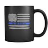 Robust Creative FBI Agent American Flag patriotic Trooper Cop Thin Blue Line Law Enforcement Officer 11oz Black Coffee Mug ~ Both Sides Printed view 2