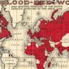 10" x 24" 1914 Map Of The Blood Red World Showing Territory Of The Earth Directly Affected By The Great War view 2