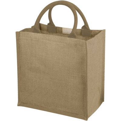Bullet Chennai Jute Gift Tote (11.8 x 7.5 x 11.8 inches) (Natural)