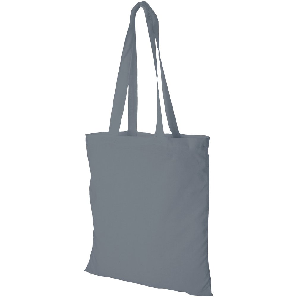 Bullet Madras Cotton Tote (15 x 16.5 inches) (Gray)