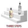 40" 3 Tier LED Lighted Liquor Display Shelf - White Finish view 3