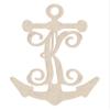 12" Anchor Unfinished Wood Initial Monogram Letter K (Sizes 12"-30") view 1