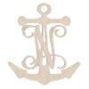 12" Anchor Unfinished Wood Initial Monogram Letter N (Sizes 12"-30") view 1