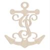 12" Anchor Unfinished Wood Initial Monogram Letter I (Sizes 12"-30") view 1