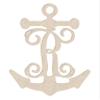 12" Anchor Unfinished Wood Initial Monogram Letter R (Sizes 12"-30") view 1