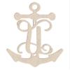 12" Anchor Unfinished Wood Initial Monogram Letter U (Sizes 12"-30") view 1