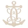 12" Anchor Unfinished Wood Initial Monogram Letter Q (Sizes 12"-30") view 1
