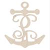 12" Anchor Unfinished Wood Initial Monogram Letter P (Sizes 12"-30") view 1
