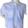 CHEFSKIN Beautiful Barber Coat White Medium Weight Twill 3 Pockets (White, 2X-60 in.Chest) view 4