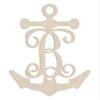 12" Anchor Unfinished Wood Initial Monogram Letter B (Sizes 12"-30") view 1