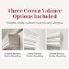 ARLO Faux Wood Blinds with Crown Valance - 27" Width x 73" Height, White, Cordless Window Shades for Indoor Windows, 2" Faux Wooden Blinds for Home view 3