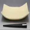 SOUSEN Kiln Original SOUSEN Long Plate, Yellow-Green, 10.6 inches (27 cm), Seto Ware Long Square Plate, Large, Black Cat Pattern view 3