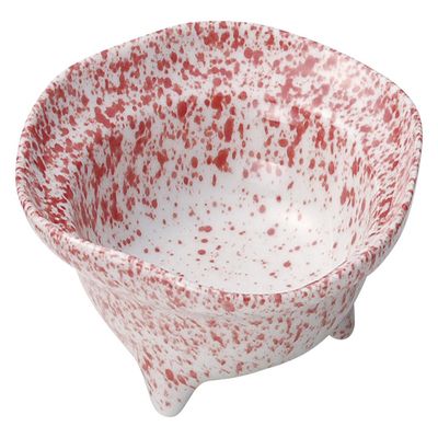 (Koyotoki) Koyo Pottery 58941033 Small Bowl, Red, 3.9 inches (10 cm), Three Legs, Small Bowl, Red Blown Pattern