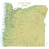 Oregon State Parks Checklist Map 18x24 Poster (Sage & White) view 1