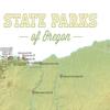 Oregon State Parks Checklist Map 18x24 Poster (Sage & White) view 3