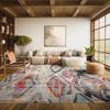 SAFAVIEH Area Rug 8x10 - Adirondack Collection - Large - Light Grey & Red, Boho Distressed Design, Non-Shedding & Easy Cleaning, Ideal for Living Room, Bedroom, Office, Dining Space (ADR209F) view 1