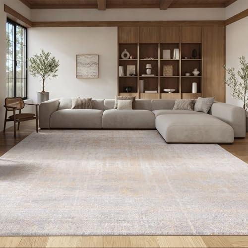 SAFAVIEH Area Rug 8x10 - Adirondack Collection - Large - Creme & Gold, Modern Abstract Design, Non-Shedding & Easy Cleaning, Ideal for Living Room, Bedroom, Office, Dining Space (ADR207A)