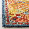 SAFAVIEH Aspen Collection 5' x 8' Blue/Orange APN514M Handmade Boho Wool Area Rug view 4