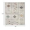 SAFAVIEH Area Rug 8x10 - Adirondack Collection - Large - Light Grey & Aqua, Moroccan Boho Design, Non-Shedding & Easy Cleaning, Ideal for Living Room, Bedroom, Office, Dining Space (ADR206F) view 2