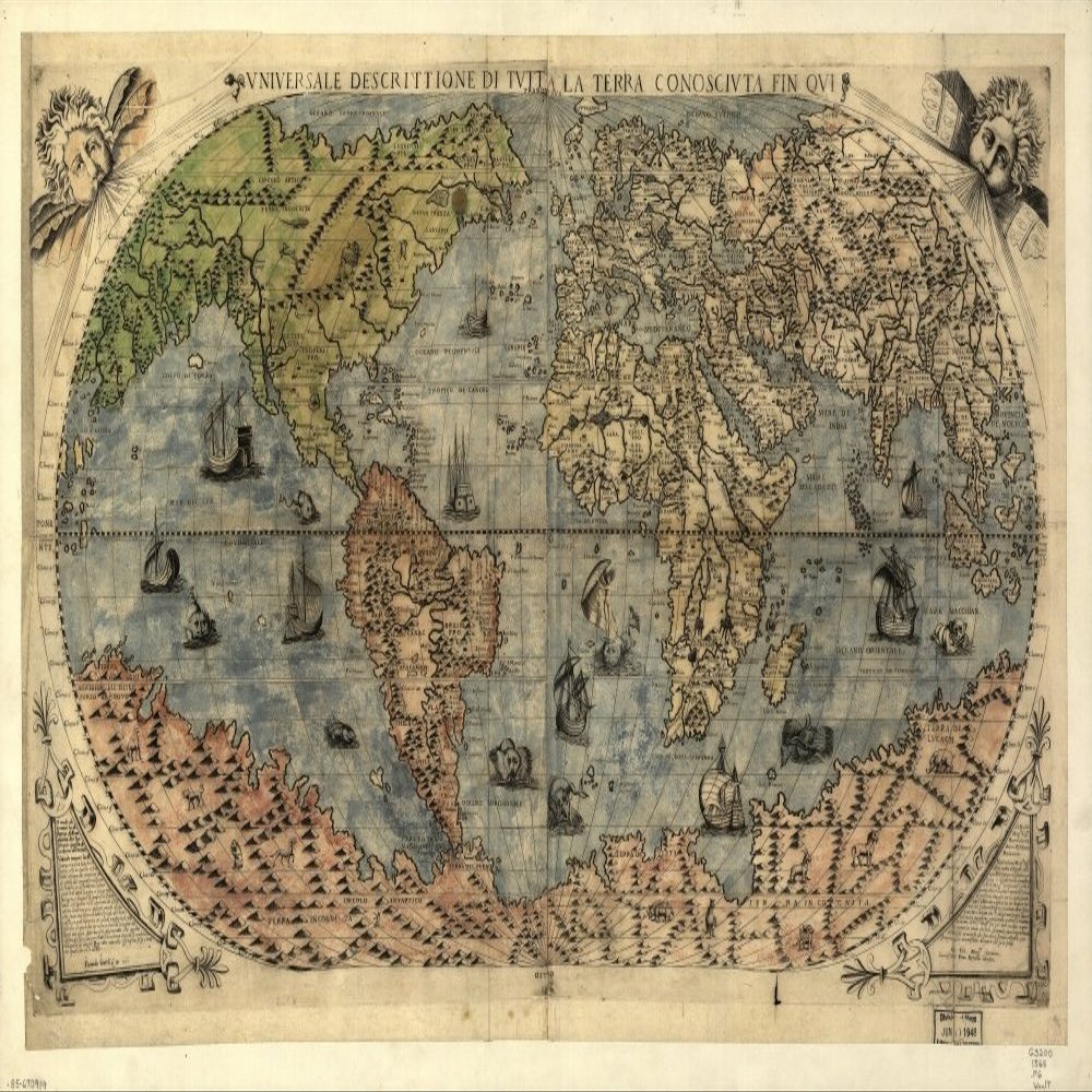 World Map 16th Century Poster Print by Science Source (36 x 24)