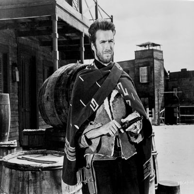 Clint Eastwood Looking Away in Cowboy Dress with Pistol Photo Print (30 x 24)