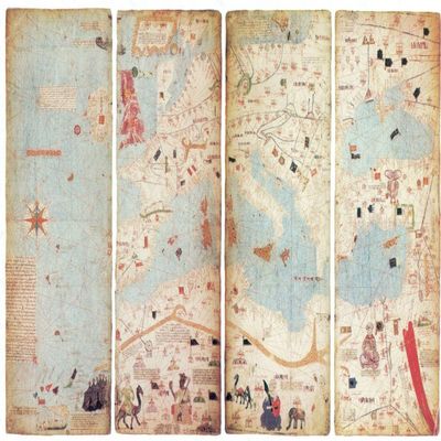 World Map Catalan Atlas 1375 Poster Print by Science Source (36 x 24)