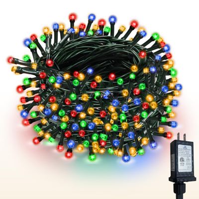 WISD Christmas Tree String Lights 338ft 1000 LED Waterproof with 12 Modes, Twinkle Plug in Fairy Lights for Indoor Xmas Outdoor Backyard Wedding Party Garden Balcony Porch Decor, Multicolor
