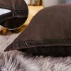 Jeanerlor Set of 2 SureGuard Pillowcase Cousion Cover Decor Natural Cotton Linen with Unique Design to Embellish Study Room/House/Office, 20"x20"(50 x 50cm), Brown view 3