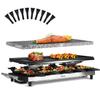 Artestia 1500W Large Size Raclette Cheese Grill Adjustable Temperature Korean BBQ Grill, Cheese Raclette with Grill Stone and Food-Grade Ceramic Glaze Reversible Aluminum Plate for Parties Family view 1