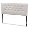 Baxton Studio Windsor Modern and Contemporary Greyish Beige Fabric Upholstered Queen Size Headboard Beige/Queen//Contemporary/Fabric Polyester 100%"/LVL/Foam view 4