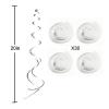 AimtoHome Party Swirl Decorations, Hanging Swirl for Ceiling Decorations, Silver, Pack of 30 view 2