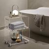 2119 Rolling Utility Cart Tower Rack for Kitchen Bathroom Laundry Dining Room Places,Acrylic Mobile Storage Cart On Wheels view 1