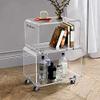 2119 Rolling Utility Cart Tower Rack for Kitchen Bathroom Laundry Dining Room Places,Acrylic Mobile Storage Cart On Wheels view 2