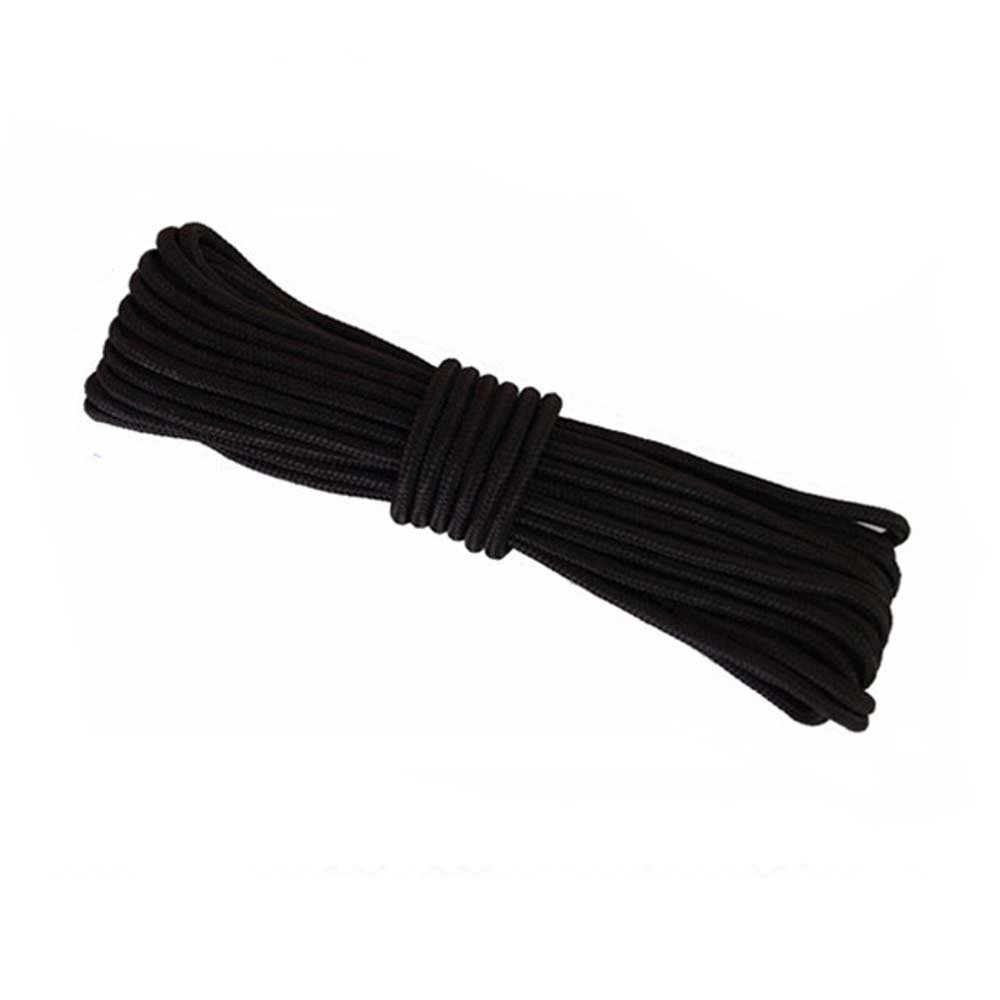 FANCY PUMPKIN Colorful Nylon Rope 65ft - 6mm Braided Rope Multipurpose Rope, Black