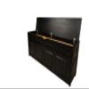 Space Saving Bench-to-Bed Twin - Black. Concealed High-Comfort, Intex Durabeam Supreme Air Flow Mattress. Easily converts from Bench to Bed in Minutes. Solid Wood and Made in The U.S.A. view 2