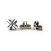 Glass Cube Connectors for 3/16" Thick Glass - 4 Way Glass Cubby Display Joiner - Chrome - 10 Pack view 4
