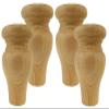 Highland Manor Wood Products Abilene Bun Foot - 4 1/2" Tall x 3 3/8" Wide (Cherry) (Set of 4) view 1