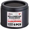 iPrimio Bed Risers - 3 Inch, Heavy Duty, 6 Pack, 10000lbs - Safe, Sturdy Furniture Risers for College Dorm Rooms, Couches, Tables, Desk Risers view 1