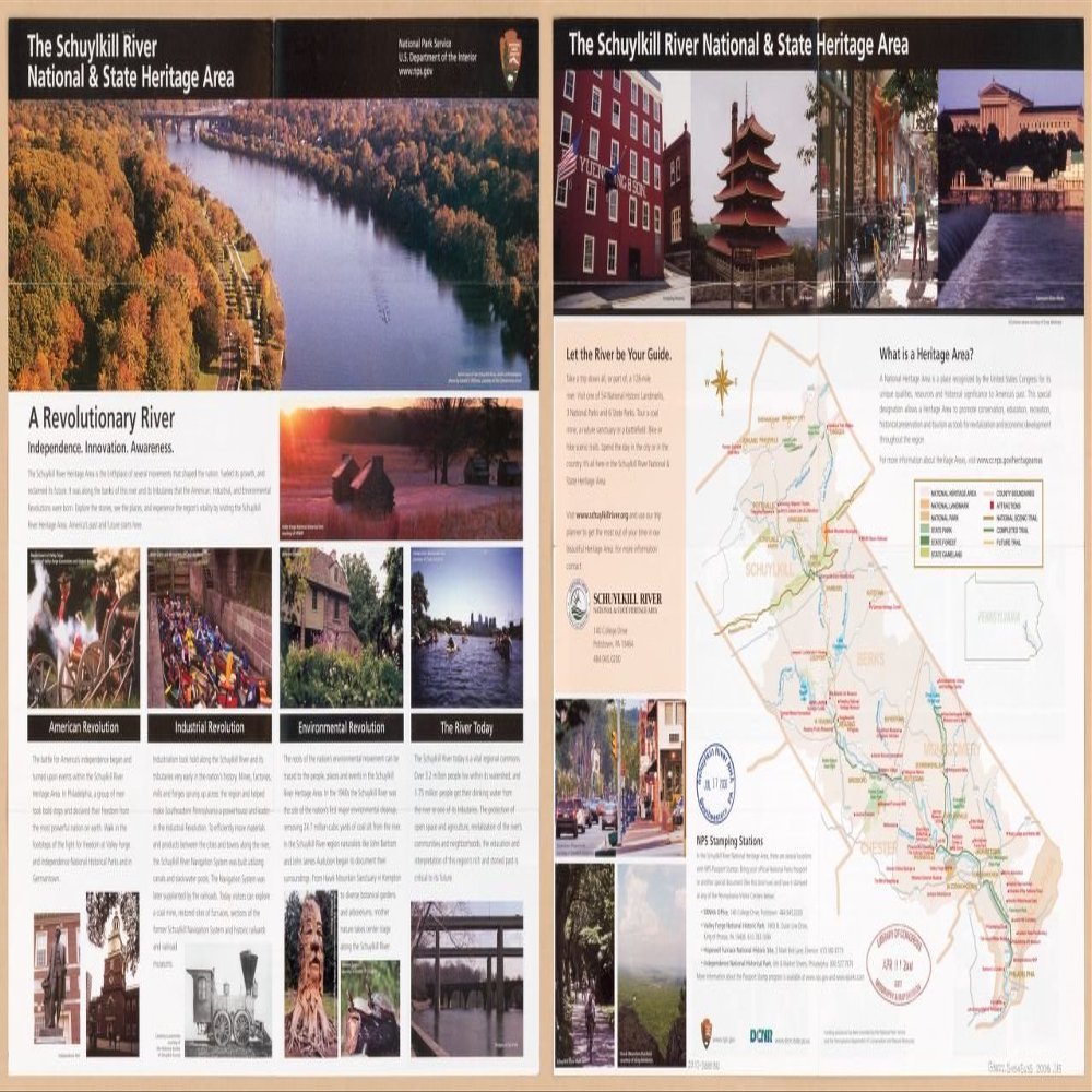 12" x 24" 2006 Map of The Schuylkill River National & State Heritage Area