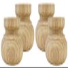 Highland Manor Wood Products Wyndfield Bun Foot - 2" Tall x 3 3/8" Wide (Red Oak) (Set of 4) view 1