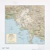 18" x 24" 2007 Map of Burma Railways Expressways Roads view 1